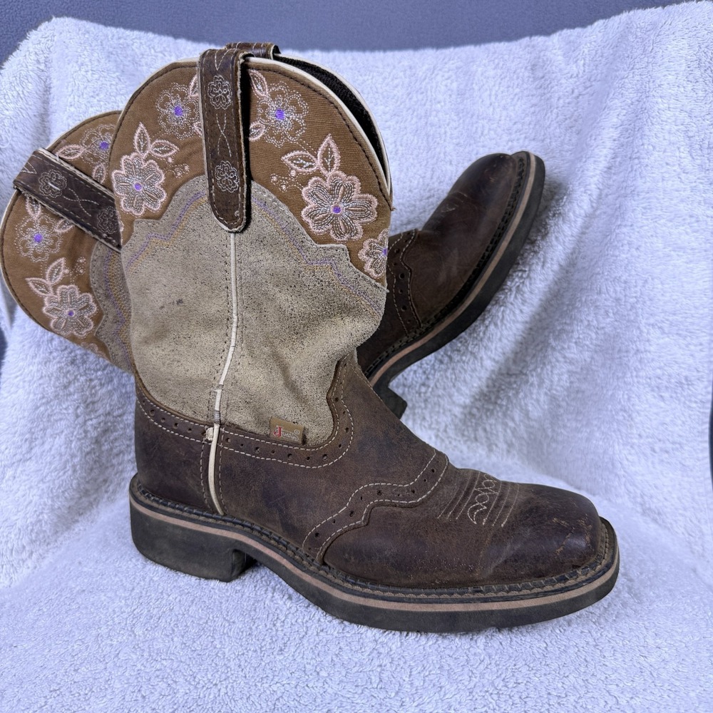 Justin Gypsy Womens Boots Size 8 B Cowboy Leather L9951 Ladies Western